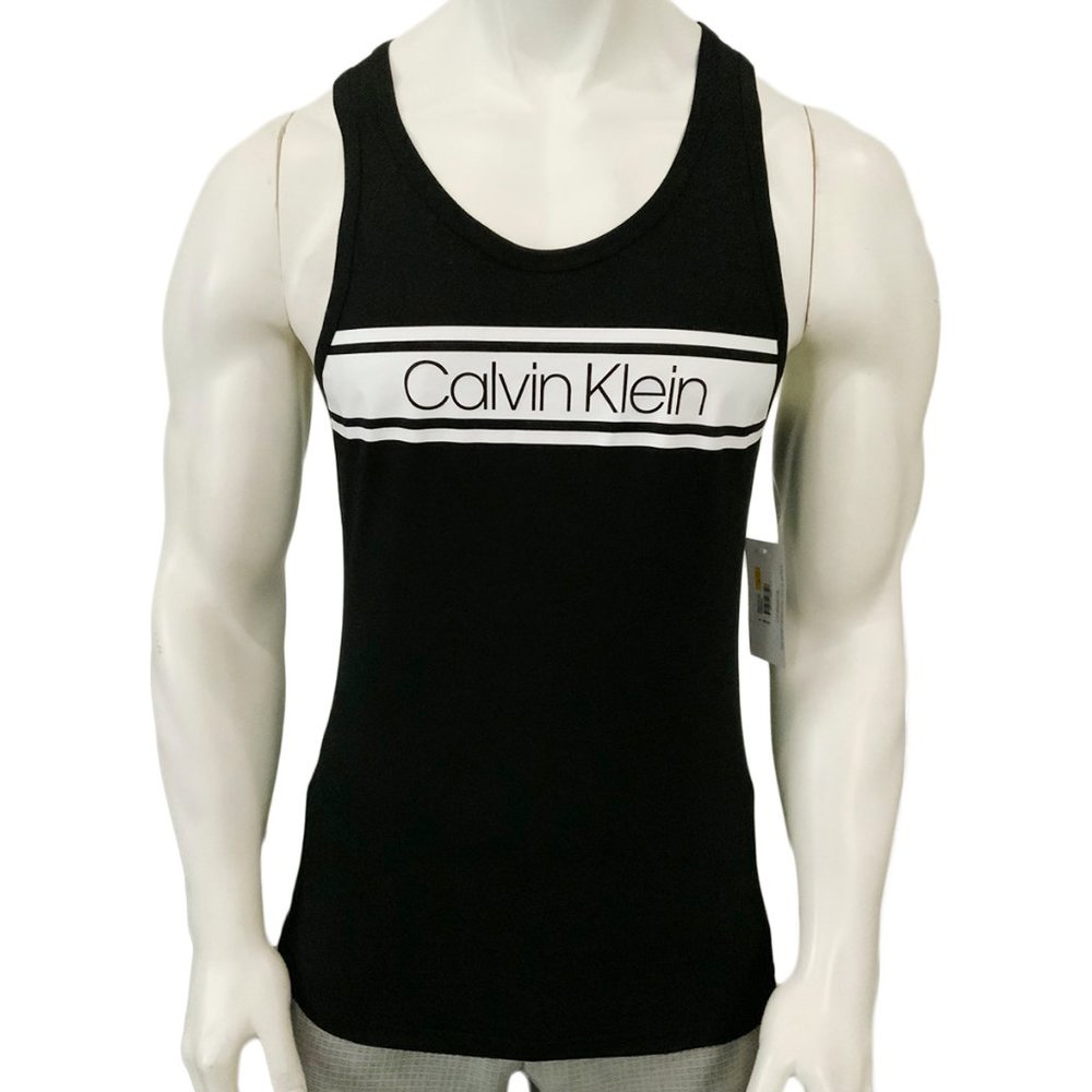 NWT CALVIN KLEIN MSRP $51.99 MEN'S BLACK SLEEPWEAR SLEEVELESS TANK TOP SIZE S L